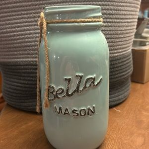 Teal Bella Mason jar